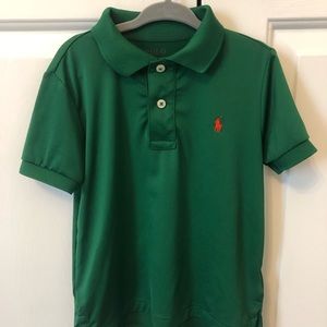 Ralph Lauren polo shirt short sleeve performance material 4t green